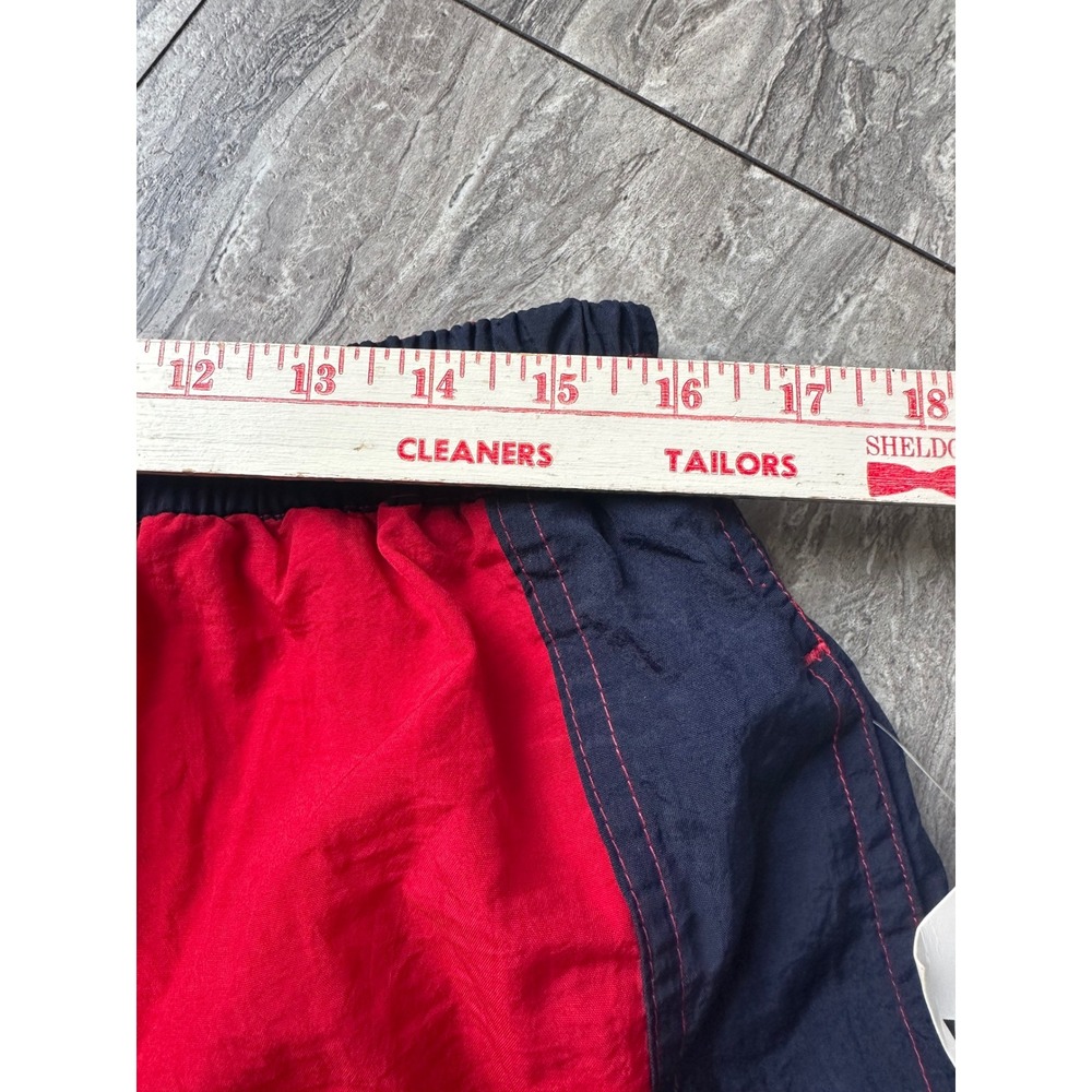 Vintage Wave Zone Swim Trunks Mens XL Red Navy Colorblock Nylon Shorts NWT 0363 - Picture 5 of 8